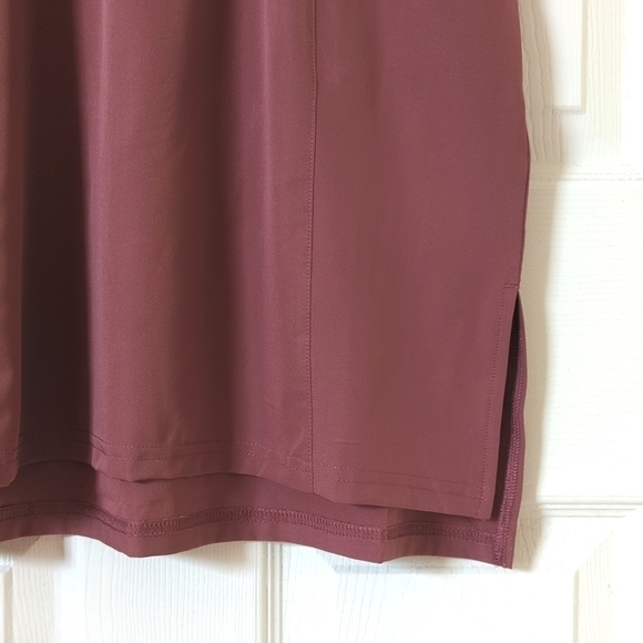 Avalanche Candace Short Sleeve Round Neck Keyhole Back Mini Dress Dark Pink S - Picture 10 of 13